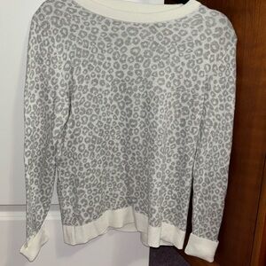 A New Day gray leopard print sweater
